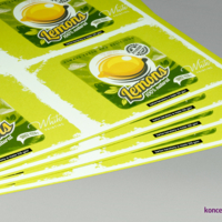 Arkusze próbne wydrukowane na papierze Lime Tonic 320 g/m2.