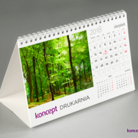 Miesięczne kalendarium zawiera wybraną przez Ciebie dużą kolorową grafikę.