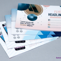 Przykładowe projekty broszur szytych wydrukowanych na papierach kredowych.